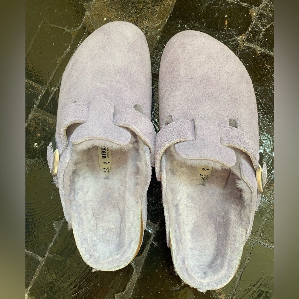 BIRKENSTOCK Clogs Authentic Lavender Suede Size 37